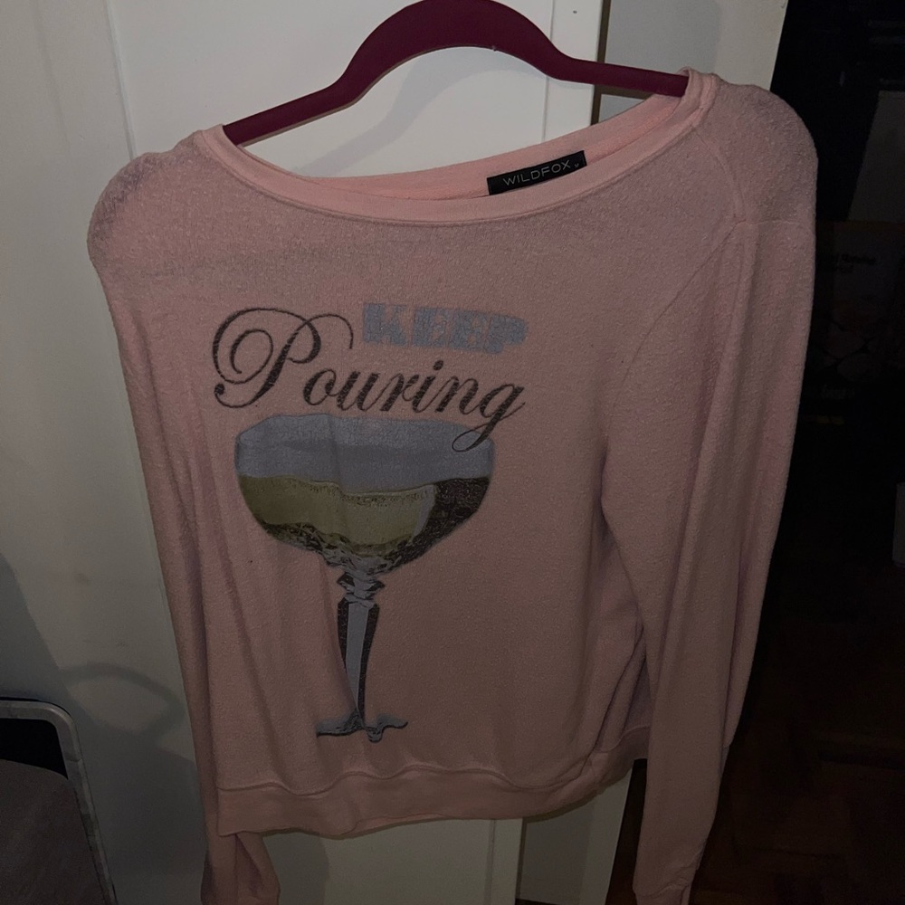Wildfox champagne keep pouring pullover